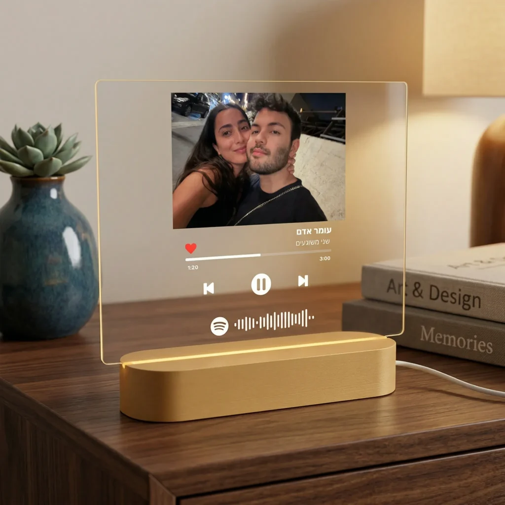 ⁦Your Moment - מיוזיקגלאס מנורת לילה עם שיר -הדמייה בלייב⁩ – תמונה ⁦3⁩