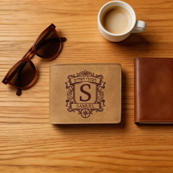 ⁦כתבו את הארנק מעור המותאם אישית – מתנה מושלמת לבעל האהוב שלכם⁩ – תמונה ⁦2⁩