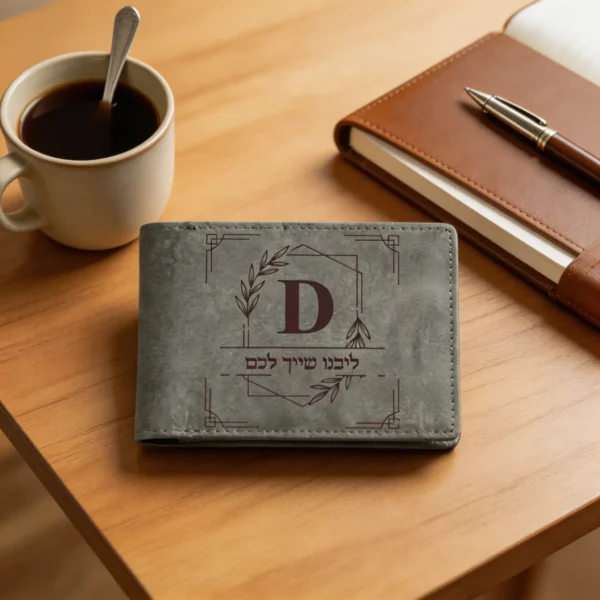⁦כתבו את הטקסט עבור ארנק עור מותאם אישית לבעל – עם אותיות ראשוניות מותאמות והודעת אהבה כמתנה⁩ – תמונה ⁦3⁩