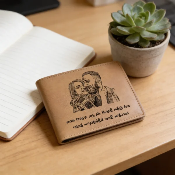 ⁦רגעים שנשארים לנצח – ארנק בהתאמה אישית עם חריטת תמונה⁩ – תמונה ⁦3⁩