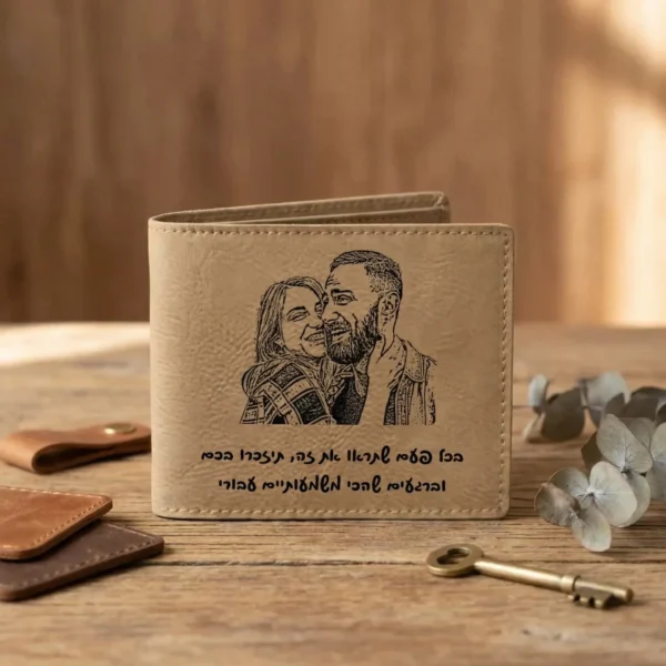 ⁦רגעים שנשארים לנצח – ארנק בהתאמה אישית עם חריטת תמונה⁩ – תמונה ⁦2⁩