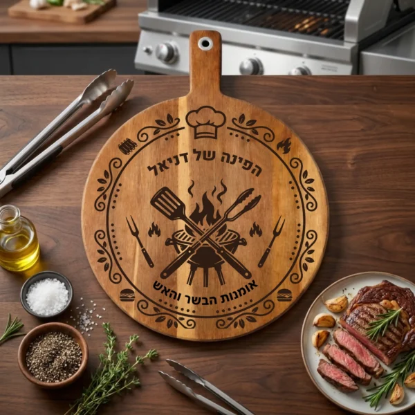 לוח גריל בהתאמה אישית – קרש חיתוך לברביקיו בעיצוב אישי