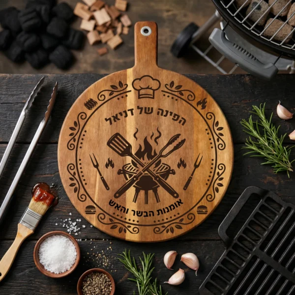 לוח גריל בהתאמה אישית – קרש חיתוך לברביקיו בעיצוב אישי