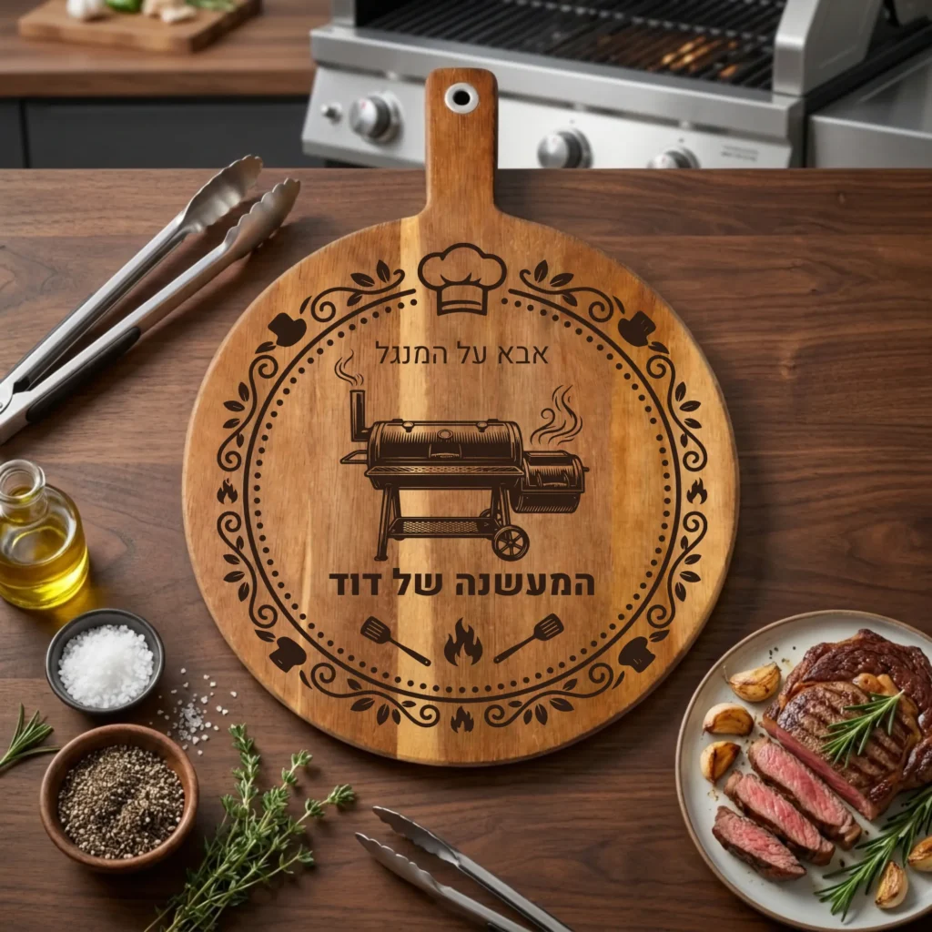 ⁦קרש BBQ מעץ בהתאמה אישית – קרש חיתוך מותאם אישית למאסטרים של הגריל⁩ – תמונה ⁦3⁩