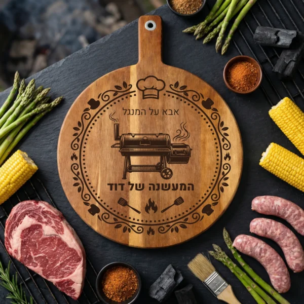 קרש BBQ מעץ בהתאמה אישית – קרש חיתוך מותאם אישית למאסטרים של הגריל
