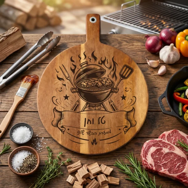 קרש חיתוך מאסטר לגריל – מתנת ברביקיו יוקרתית בהתאמה אישית