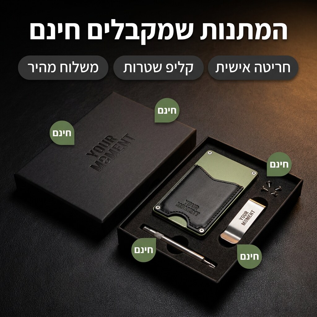 ⁦MOMENT ONE, ארנק פרימיום לגבר עם חריטה אישית⁩ – תמונה ⁦9⁩