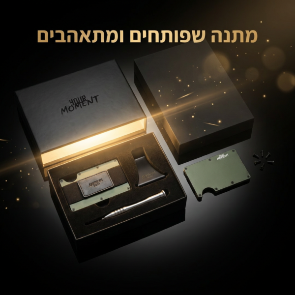 MOMENT ONE, ארנק פרימיום לגבר עם חריטה אישית