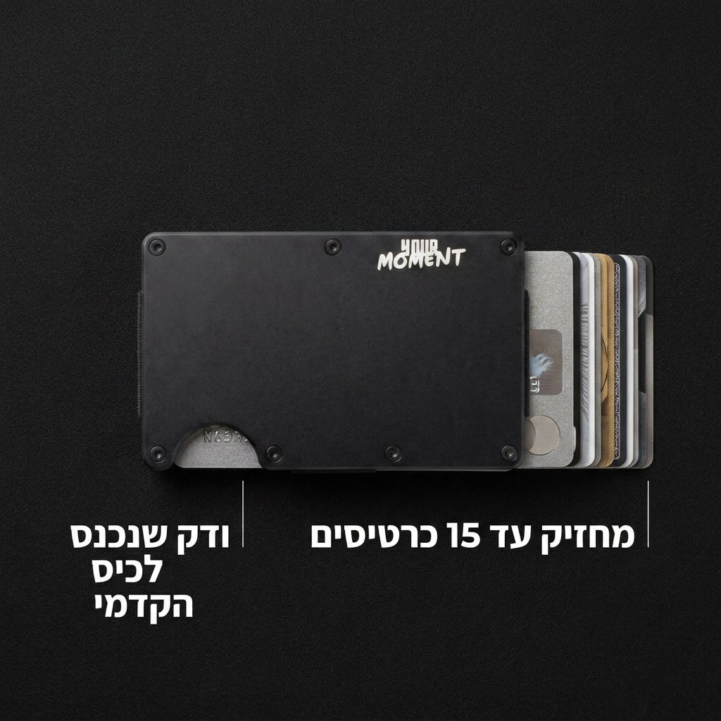 ⁦MOMENT ONE, ארנק פרימיום לגבר עם חריטה אישית⁩ – תמונה ⁦5⁩