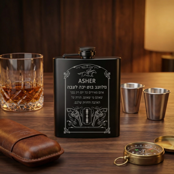 ⁦בקבוק אישי לבעל – הוסיפו שם והקדשה מותאמת אישית⁩ – תמונה ⁦3⁩